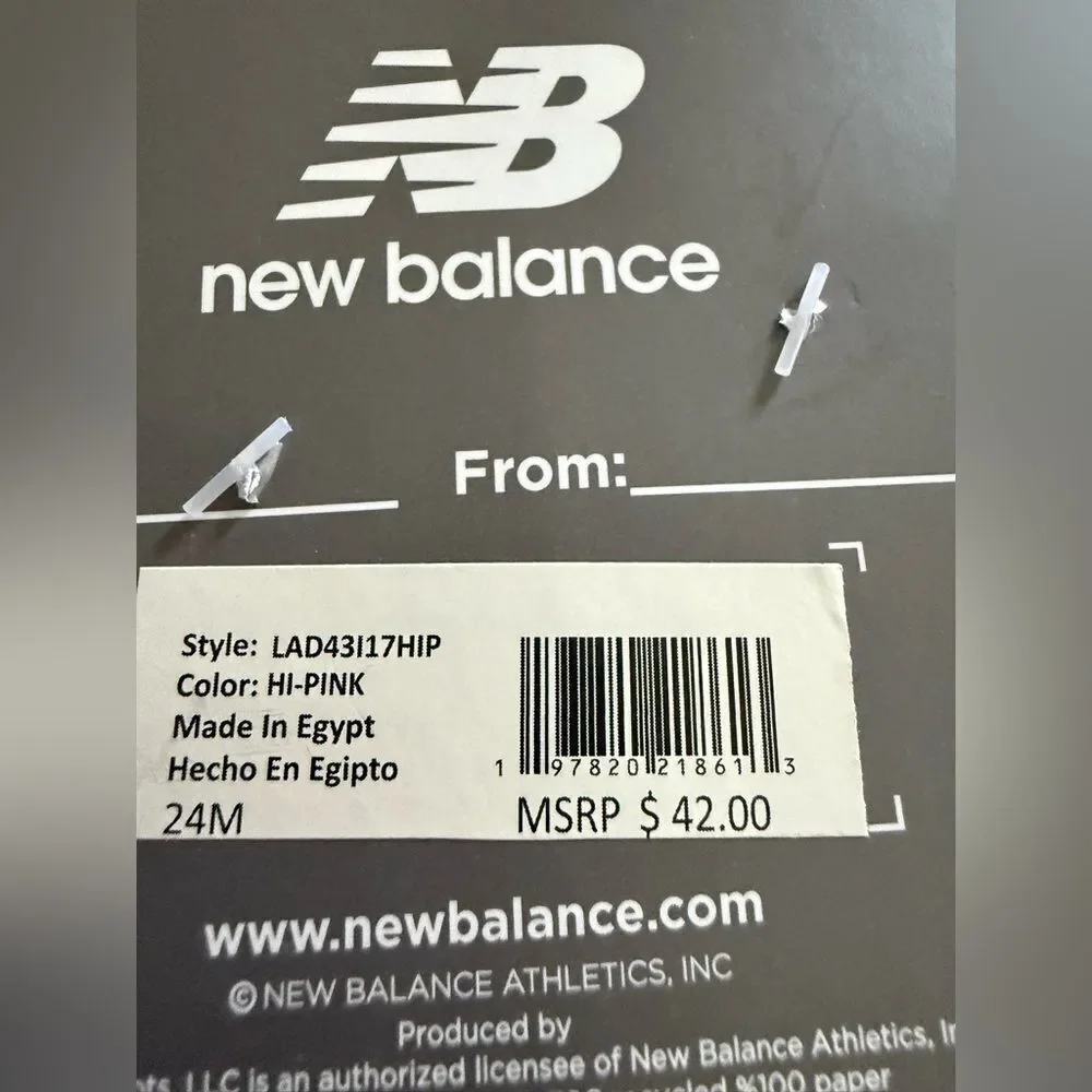 New Balance Baby Girl Vibrant Pink Hoodie & Sweatpants Set, 24M, NWT